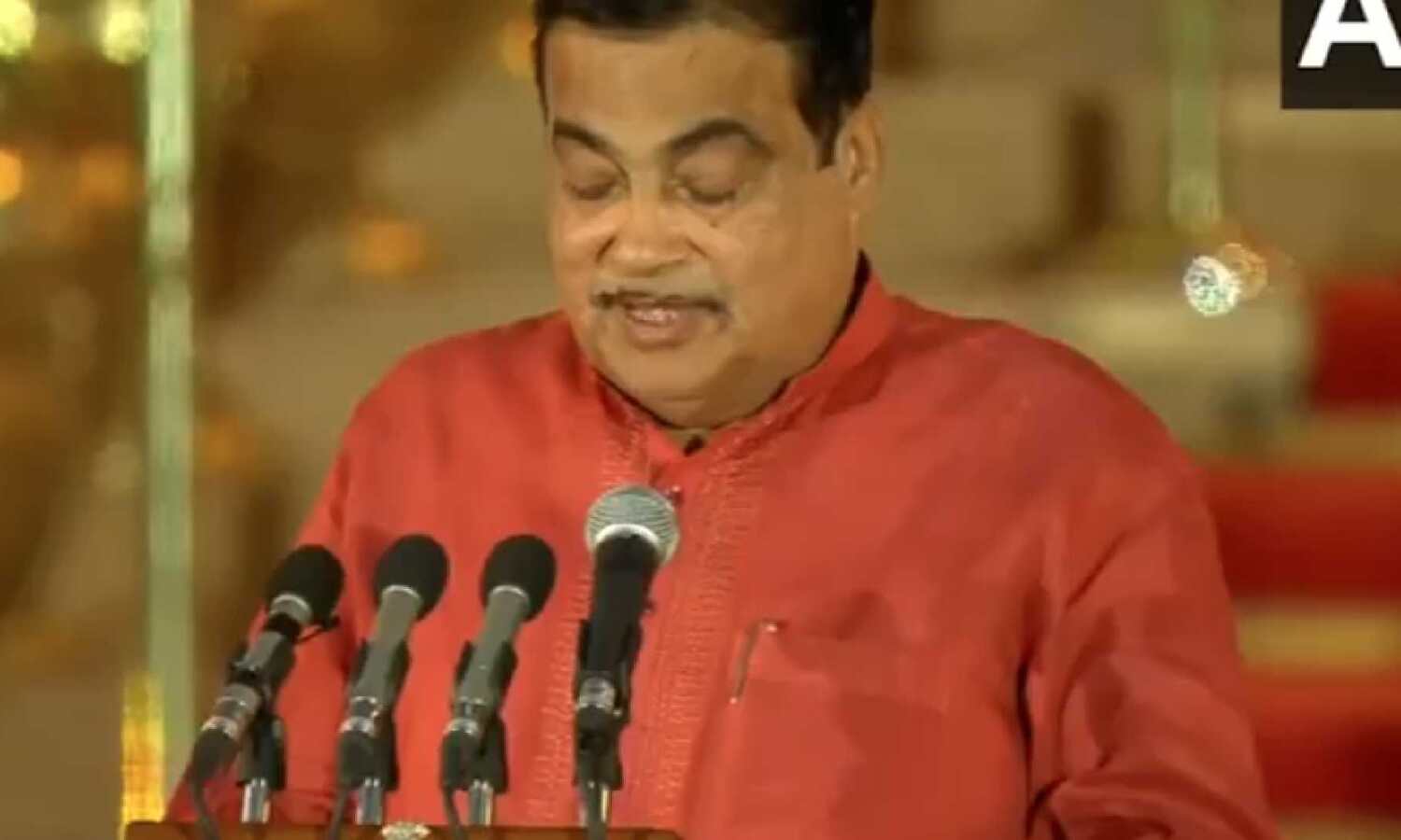 BJP leader Nitin Gadkari takes oath as a Union... ... Modi 3.0 new Cabinet HIGHLIGHTS: Narendra Modi takes oath as PM for third time, 72 ministers sworn in