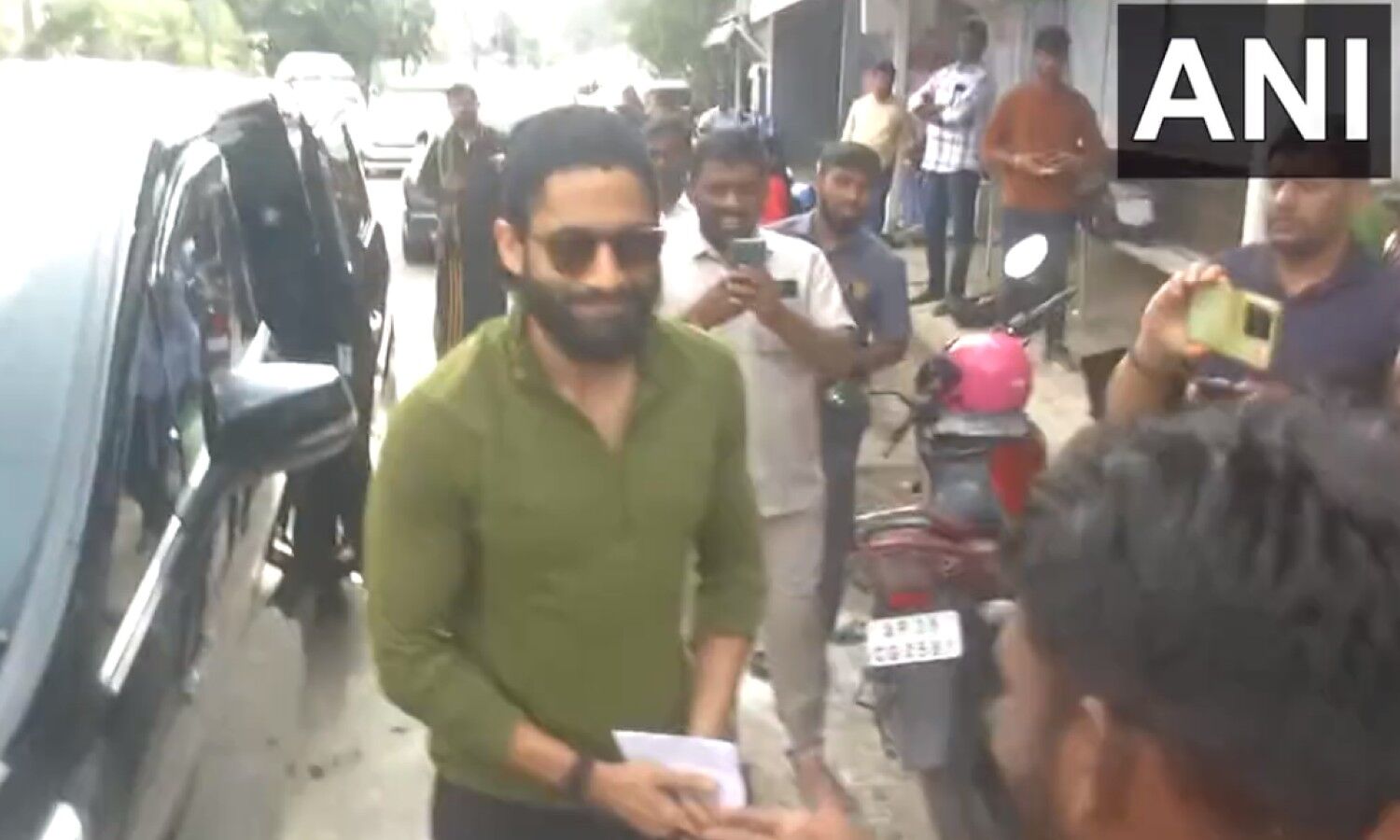 Actor Naga Chaitanya arrives to cast his vote at... ... Telangana Assembly Elections 2023 live: Voting concludes in Telangana