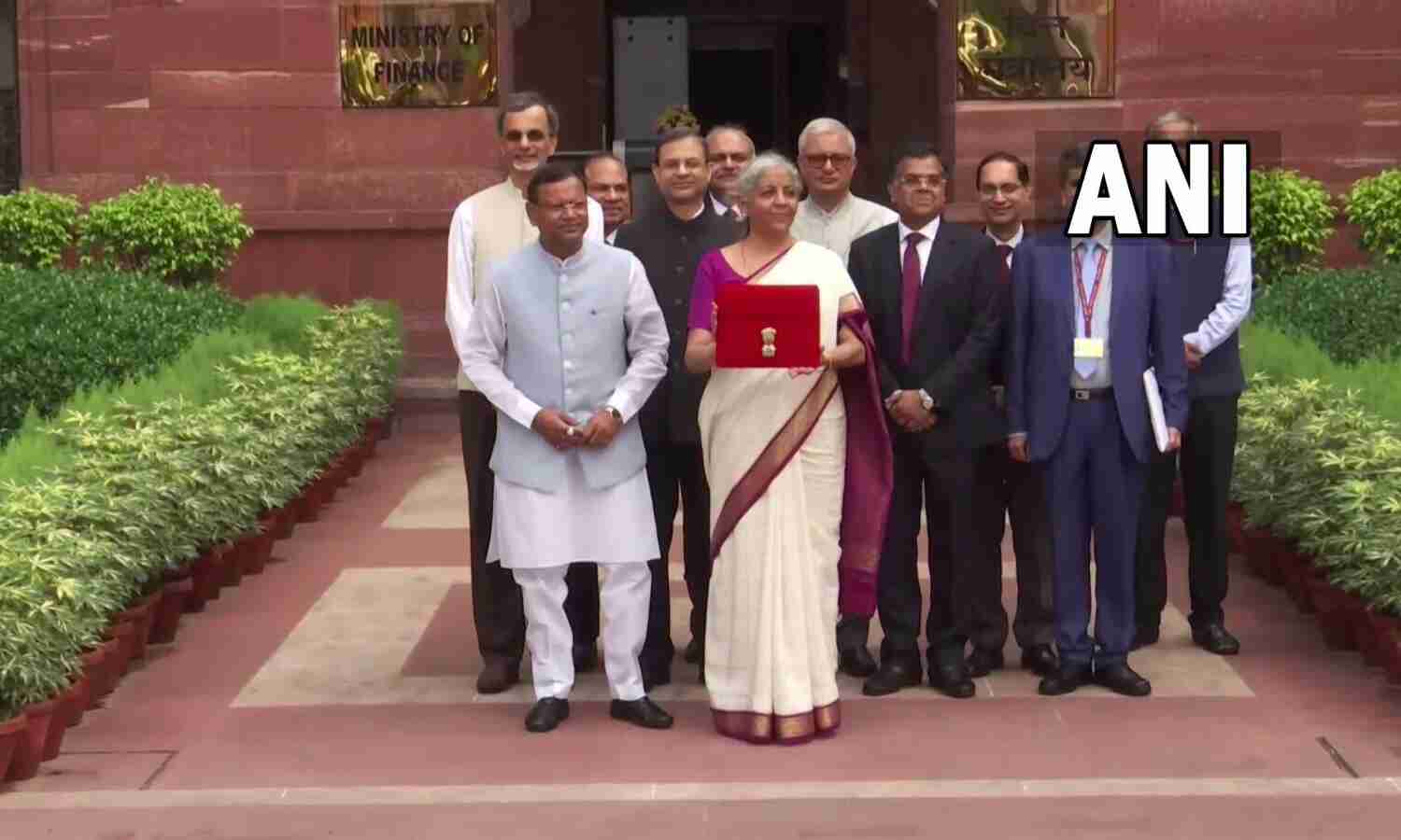 Finance Minister Nirmala Sitharaman along with her... ... Union Budget 2024 Live: Standard Deduction for salaried employees hiked to Rs 75,000