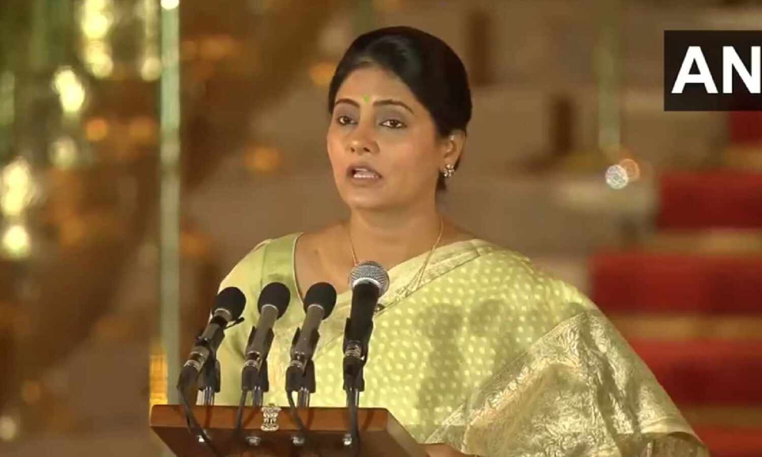 Apna Dal (S) leader Anupriya Patel takes oath as a... ... Modi 3.0 new Cabinet HIGHLIGHTS: Narendra Modi takes oath as PM for third time, 72 ministers sworn in