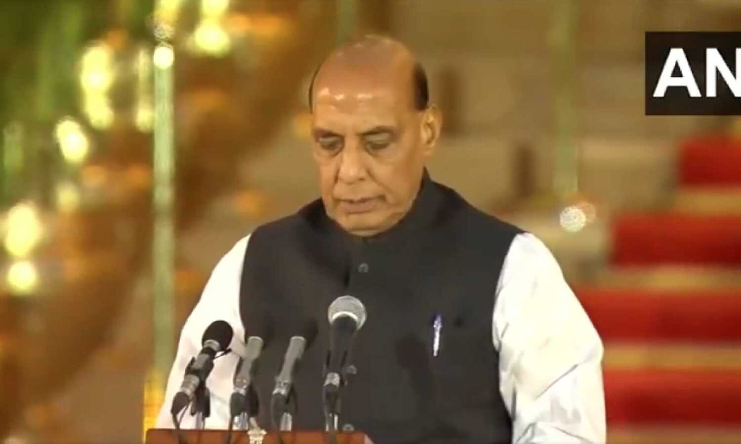 Rajnath Singh takes oath as a minister in Prime... ... Modi 3.0 new Cabinet HIGHLIGHTS: Narendra Modi takes oath as PM for third time, 72 ministers sworn in