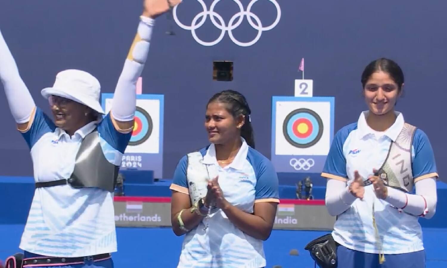 Indias Ankita Bhakat, Bhajan Kaur and Deepika... ... Paris Olympics 2024 Day 2: Shooter Manu Bhaker fetches India its first medal; Manika Batra through to next round in table tennis