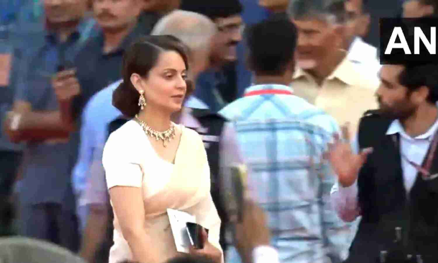 BJP MP-elect Kangana Ranaut attends the oath... ... Modi 3.0 new Cabinet HIGHLIGHTS: Narendra Modi takes oath as PM for third time, 72 ministers sworn in