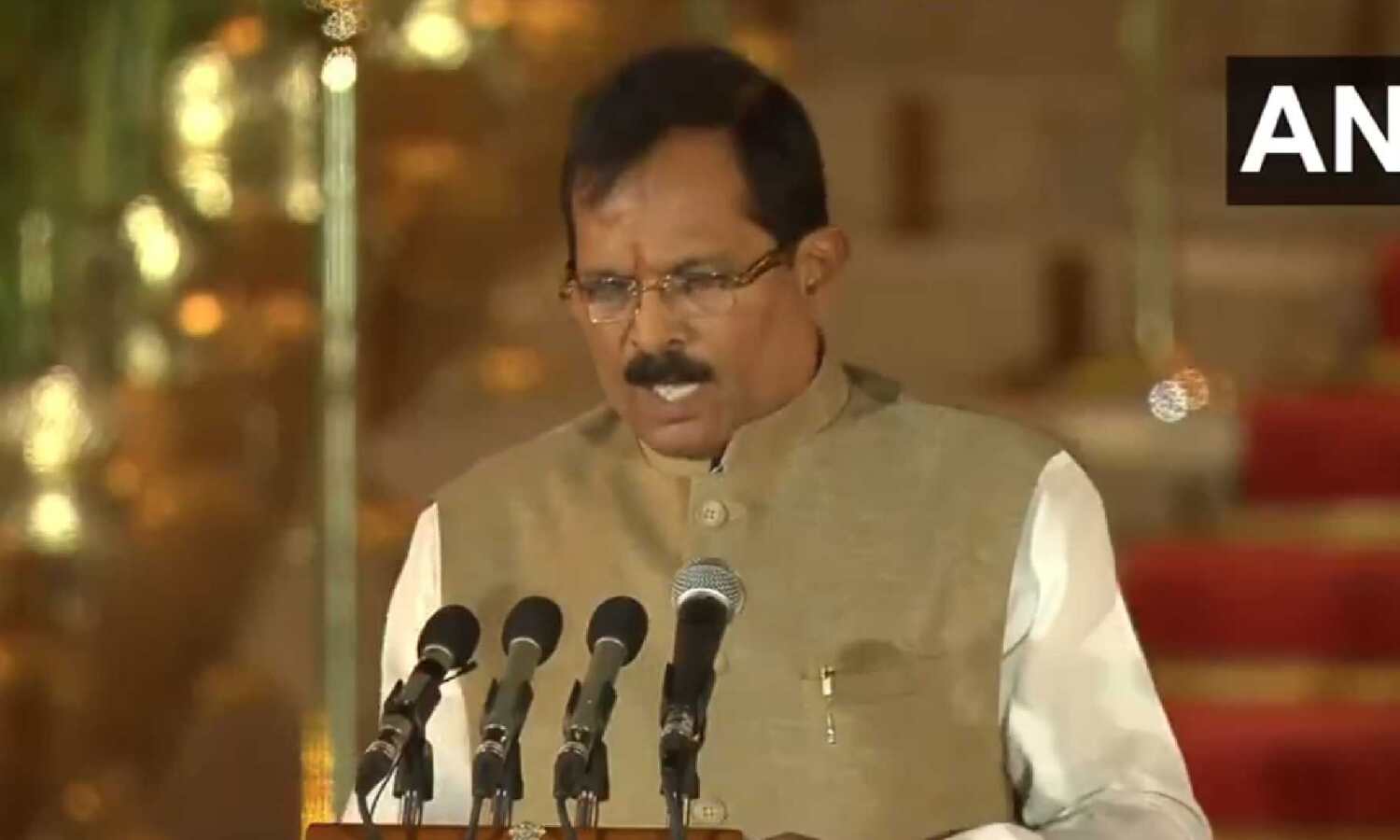 BJP leader Shripad Yesso Naik sworn in as Union... ... Modi 3.0 new Cabinet HIGHLIGHTS: Narendra Modi takes oath as PM for third time, 72 ministers sworn in